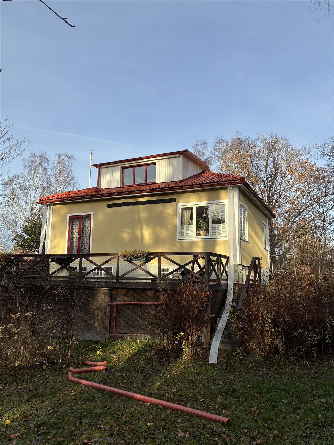 Färdig putsad fasad